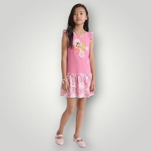 Disney Store Girls Large Pink Princess Dress Belle Cinderella Aurora Sleeveless‎